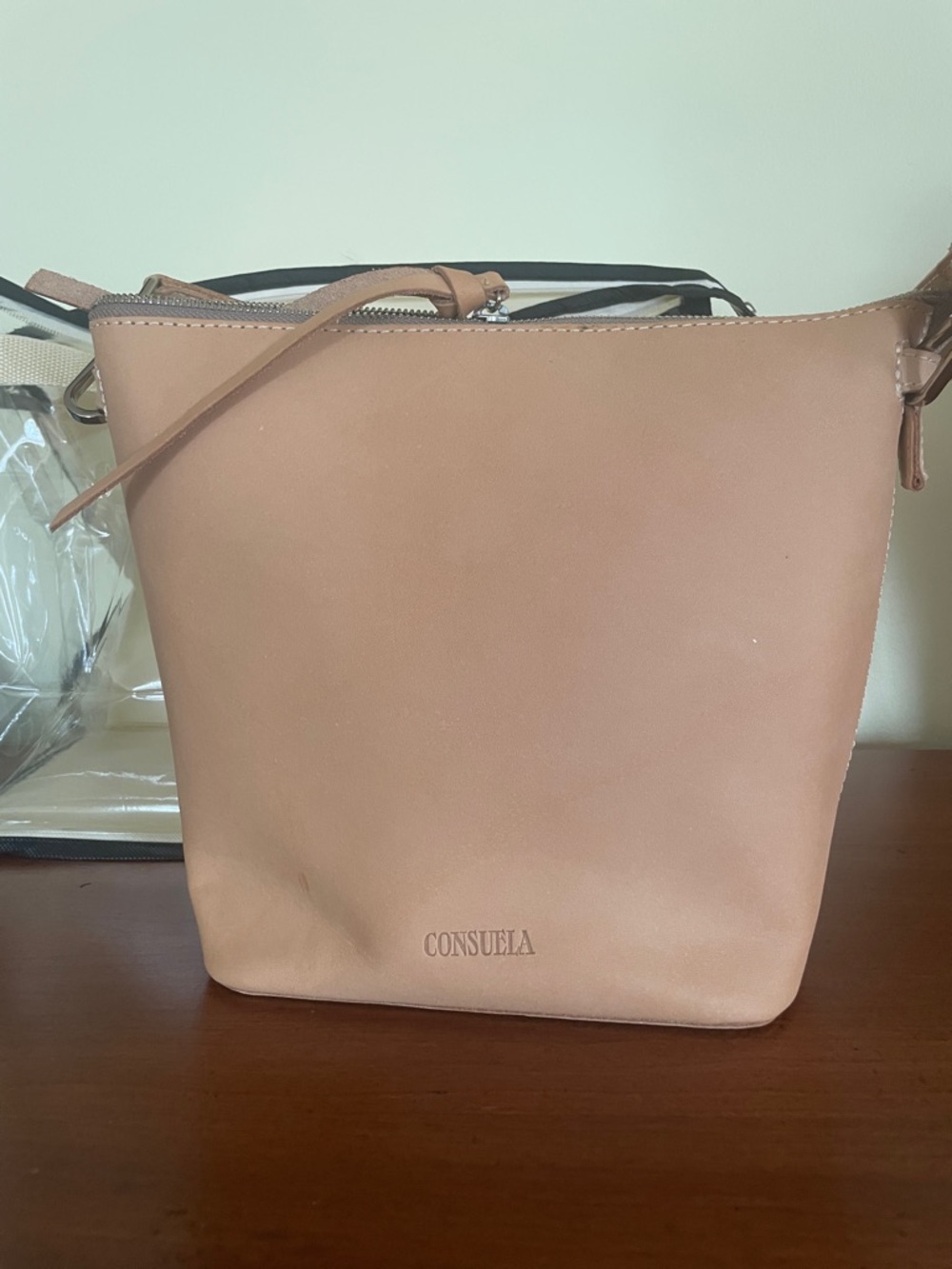 CONSUELA Leather Bucket Handbag